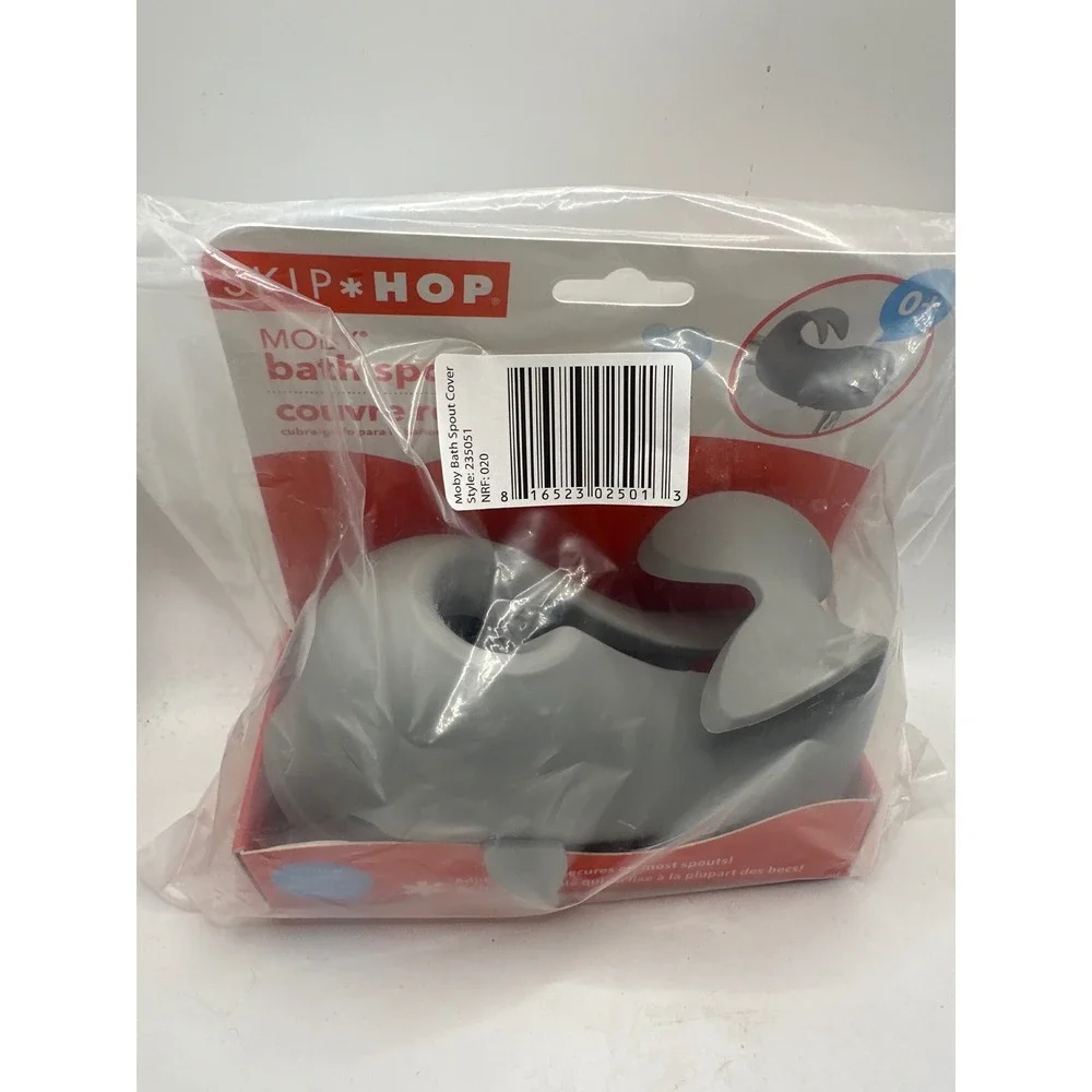 NWT Skip Hop Moby Bath Rinser & Spout Cover Set Grey Whale 235051 235103